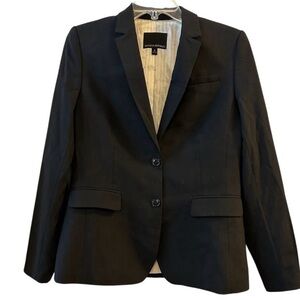 Banana Republic Women's Black Blazer Size 8 Two-Button Notch Lapel